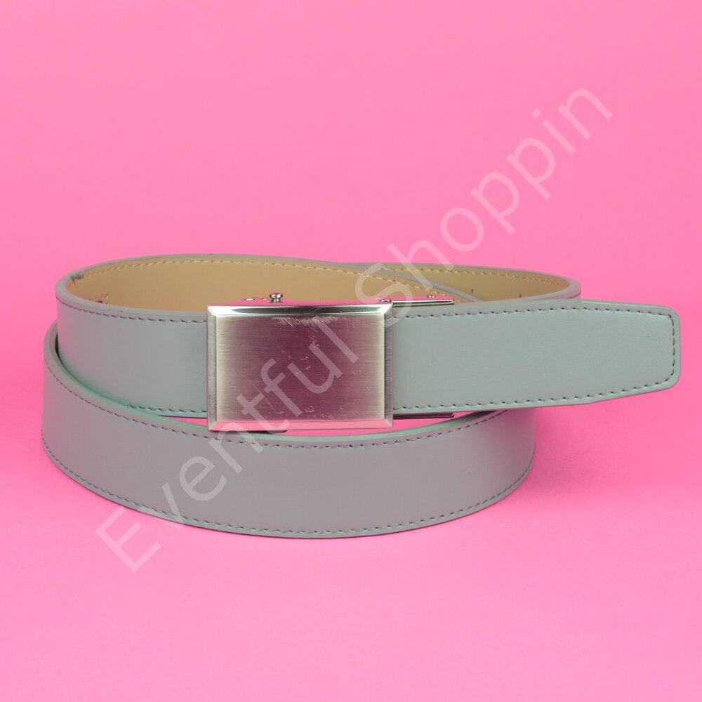 Neubelt Vegan Leather Ratchet Belt Mens 38 Gray Precut